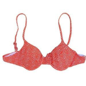Red/Orange & White Polka Dot I Swim I Bikini I Top